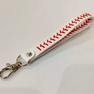 Baseball Wristlet Keychain